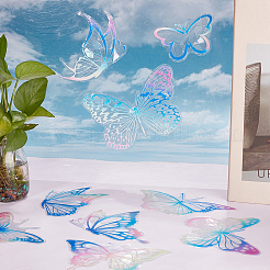 10Pcs Butterfly Colorful Suncatcher Rainbow Prism Electrostatic Glass Stickers&nbsp;DIY-WH0409-69E