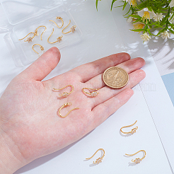 12Pcs Brass Micro Pave Cubic Zirconia Earring Hooks&nbsp;KK-ME0002-52