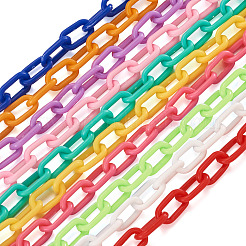 40 Strands 10 Colors Handmade Opaque Acrylic Paperclip Chains&nbsp;KY-YS0001-04