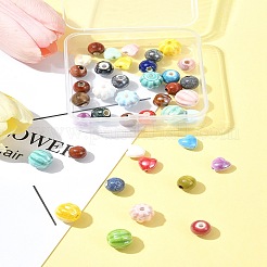 40Pcs Handmade Fancy Antique Glazed Porcelain Beads&nbsp;PORC-FS0001-04