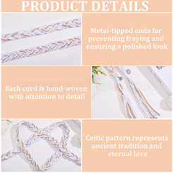 Cotton Cord Composite Board Wrist Corsages for Wedding&nbsp;HJEW-ME00157