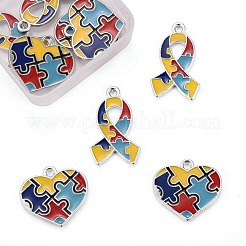 8Pcs 2 Style Enamel Alloy Pendants&nbsp;ENAM-LS0001-09P