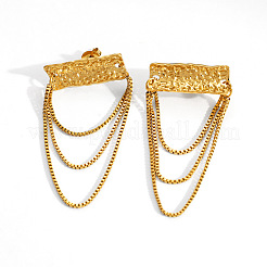 304 Stainless Steel Dangle Stud Earrings&nbsp;WGFD556-01