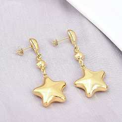 304 Stainless Steel Dangle Stud Earrings&nbsp;LS-EJEW-P325-04A-G