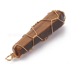 Natural Mixed Gemstone Pointed Pendants&nbsp;PALLOY-JF00615