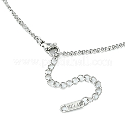 304 Stainless Steel Curb Chain Necklace for Men Women&nbsp;NJEW-YW0001-12