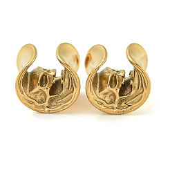 Brass Ear Gauges Flesh Tunnels Plugs&nbsp;EJEW-P293-04A-G