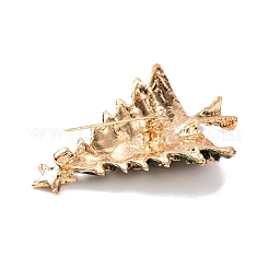 Alloy Rhinestone & Acrylic Christmas Tree Brooch for Women&nbsp;JEWB-M043-17B-KCG