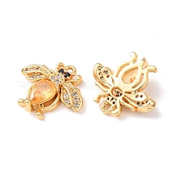 Brass Micro Pave Cubic Zirconia Pendants&nbsp;KK-A284-16G-03