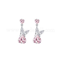 Rabbit Brass Cubic Zirconia Dangle Stud Earrings&nbsp;FS-WGAF8F6-01