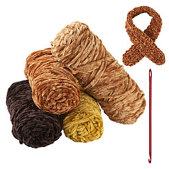 Magibead 4Pcs 4 Colors Wool Chenille Yarn&nbsp;AJEW-MB0001-10