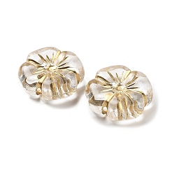 Metal Enlaced Transparent Acrylic Beads&nbsp;MACR-M045-03