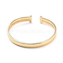 Clear Cubic Zirconia Open Cuff Bangle&nbsp;BJEW-A123-17G