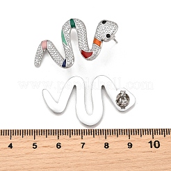304 Stainless Steel Enamel Stud Earrings&nbsp;LS-EJEW-Z116-02P