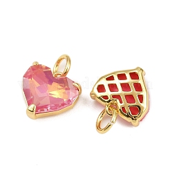 Brass Micro Pave Cubic Zirconia Pendants&nbsp;KK-B150-27G-02