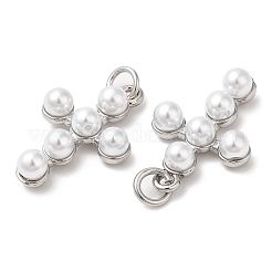 Brass Plastic Imitation Pearls Pendants&nbsp;KK-Q775-23P
