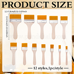 Nylon Paint Brushes with Wooden Handle&nbsp;AJEW-WH0871-15