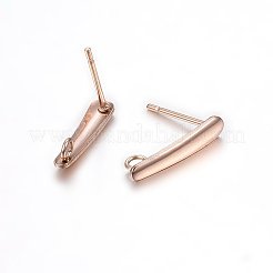 Ion Plating(IP) 304 Stainless Steel Stud Earring Findings&nbsp;STAS-H467-05RG