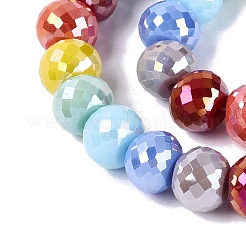 Electroplate Opaque Glass Beads Strands&nbsp;EGLA-N022-17A-B01