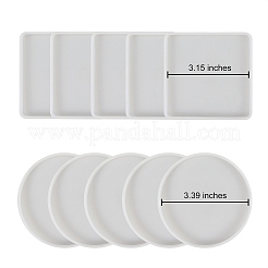 10Pcs 2 Style Coaster Silicone Molds&nbsp;DIY-SZ0002-73