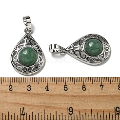 Natural Green Aventurine Pendants&nbsp;G-Q158-05P-22