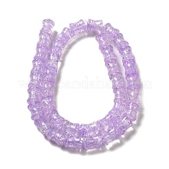 Transparent Crackle Glass Beads Strands&nbsp;GLAA-D025-01G