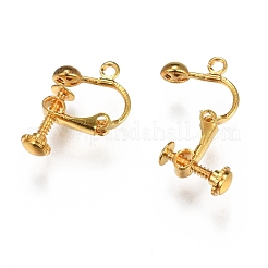 Brass Screw-Back Earring with Loop&nbsp;X-EC143-M