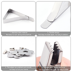 8 Pcs 2 Styles Stainless Steel Table Cover Tablecloth Weights&nbsp;HJEW-OC0001-02