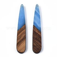 Opaque Resin & Walnut Wood Pendants&nbsp;X-RESI-S389-039A-C01