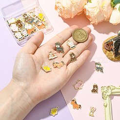 40Pcs 8 Styles Zinc Alloy Enamel Pendants&nbsp;FIND-CJ0004-47