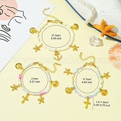 Natural White Shell Beads Bracelets&nbsp;BJEW-FS00013