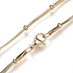 304 Stainless Steel Herringbone Chain Necklaces&nbsp;NJEW-D285-28