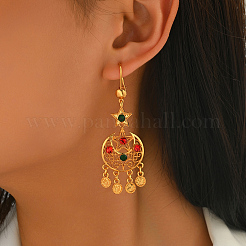 Moon with Star Alloy Chandelier Earrings&nbsp;KY9865