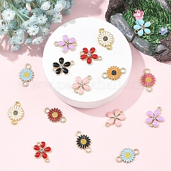 36Pcs 8 Styles Zinc Alloy Enamel Links Connectors&nbsp;ENAM-YW0008-48