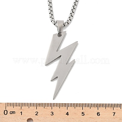 201 Stainless Steel Pendant Necklaces&nbsp;LS-NJEW-D307-02P-A