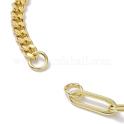 Brass Curb & Paperclip Chains Bracelet Making&nbsp;BJEW-JB10030-01