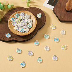 50Pcs 5 Colors Alloy Pendants&nbsp;ENAM-TA0003-93P