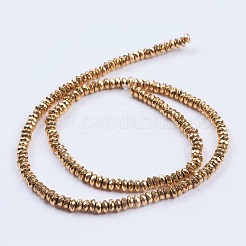 Electroplate Non-magnetic Synthetic Hematite Beads Strands&nbsp;G-I195-4mm-05-A