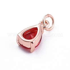 Brass Micro Pave Cubic Zirconia Pendants&nbsp;ZIRC-E164-64RG