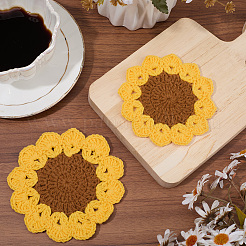 2Pcs Cotton Macrame Cup Mats&nbsp;AJEW-DJ0001-90