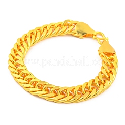 Brass Cuban Link Chain Bracelets&nbsp;BJEW-G710-01G
