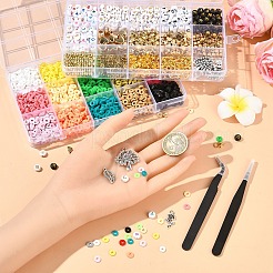 DIY Handmade Polymer Clay & CCB Plastic Beads Stretch Bracelets Making Kits&nbsp;DIY-YW0012-70