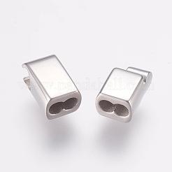 Tarnish Resistant 304 Stainless Steel Magnetic Clasps with Glue-in Ends&nbsp;STAS-E138-06P