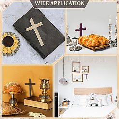 6Pcs 3 Colors Wood Cross Wall Decoration&nbsp;DJEW-ME0001-09