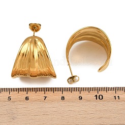 304 Stainless Steel C-Shaped Stud Earrings&nbsp;EJEW-I319-04G