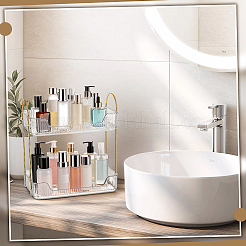 2Pcs Two Layers Plastic Bathroom Wall Storage Rack&nbsp;AJEW-WA0003-69