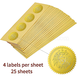 Plastic Self Adhesive Gold Foil Embossed Stickers&nbsp;DIY-WH0211-175