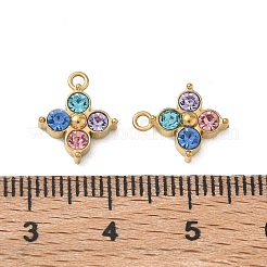 304 Stainless Steel with Rhinestone Pendants&nbsp;SA-CBA49D2-08G-02