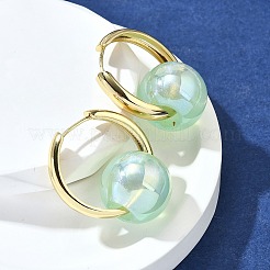 Round Brass Hoop Earrings&nbsp;EJEW-Z086-01G