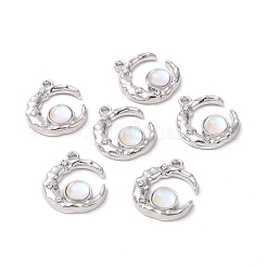 Alloy Micro Pave Clear Cubic Zirconia Pendants&nbsp;PALLOY-F285-02P